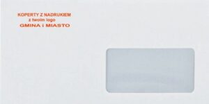 Koperta DL z nadrukiem Gminy