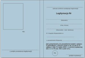 wkładka legitymacji kontroli społecznej